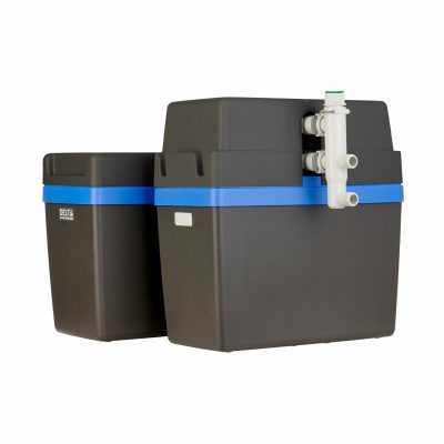 Hydrosoft 200BL DUPLEX elektromos áram nélkül működő víz és sótakarékos vízlágyító külön sóléoldó tartállyal