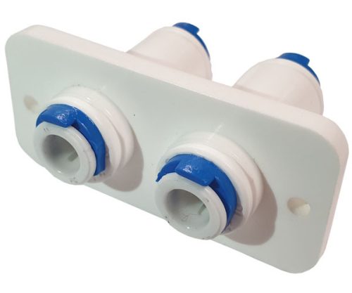 Dupla Bulkhead csatlakozó gép oldalába - 1/4" gyors / 1/4" gyors
