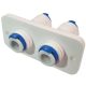 Dupla Bulkhead csatlakozó gép oldalába - 1/4" gyors / 1/4" gyors