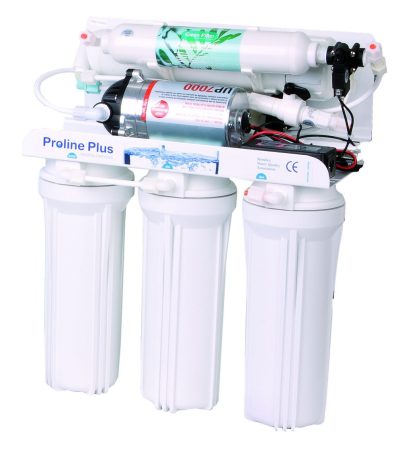 Proline Plus 5 lépcsős fordított ozmózis víztisztító, kombinált szén-ásványi anyag utószűrővel és nyomásfokozó pumpával